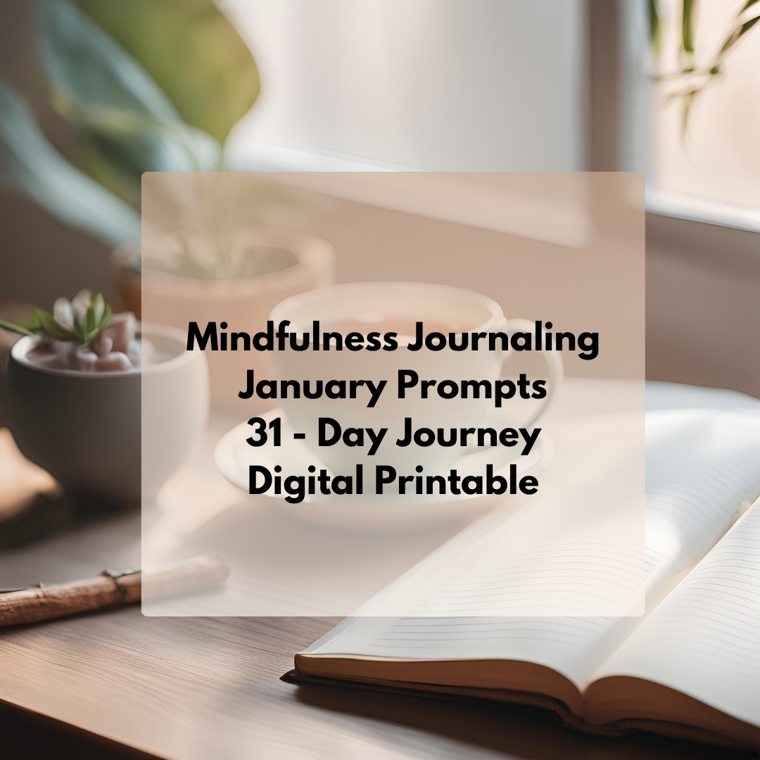 Mindful Journaling Month Challenge | 3-Page Digital Printable PDF | Mindfulness, Gratitude, Self-Care & Goal-Setting Prompts